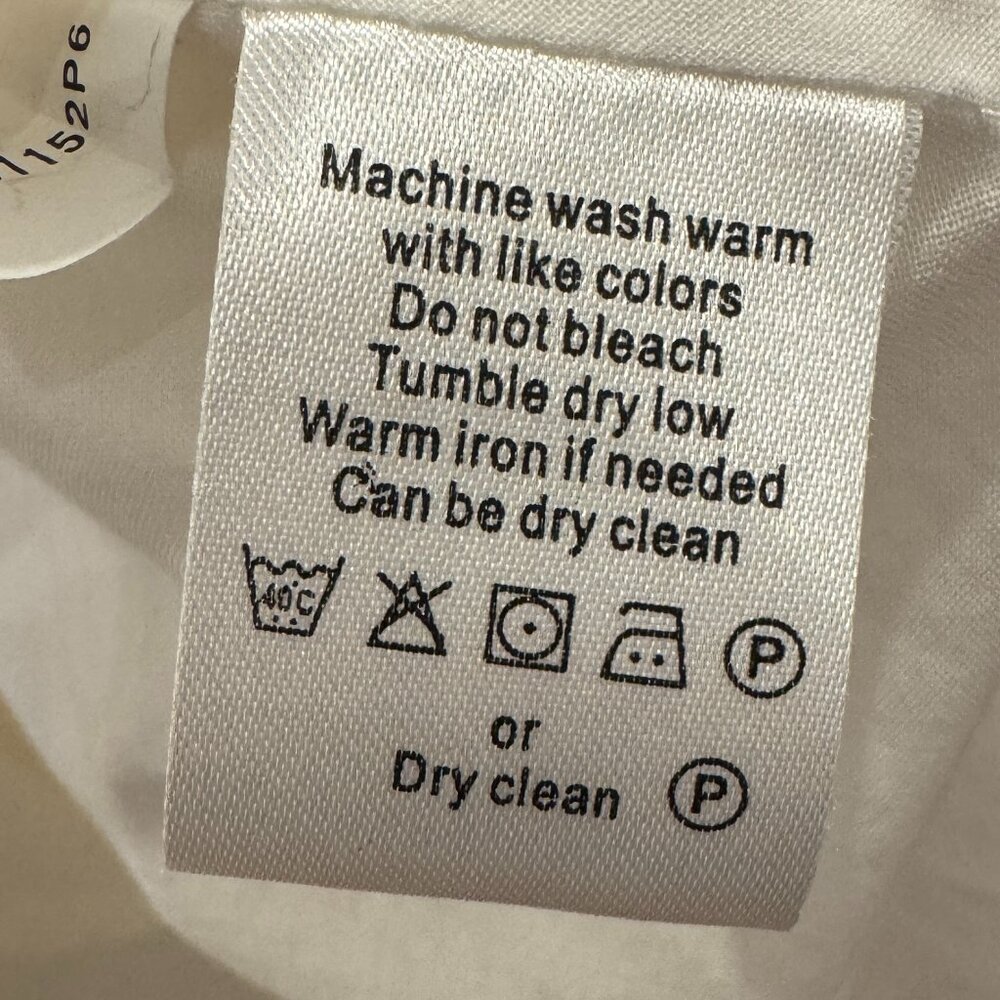 Diane Von Furstenberg White Faux Wrap Dress w/ Tie Waist, Size 6 - Picture 8 of 8